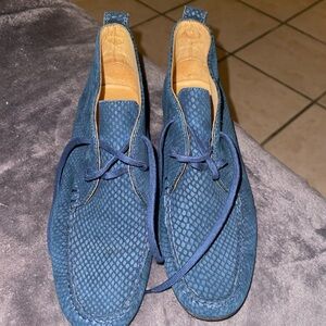 Fairmount blue suede ankle boots